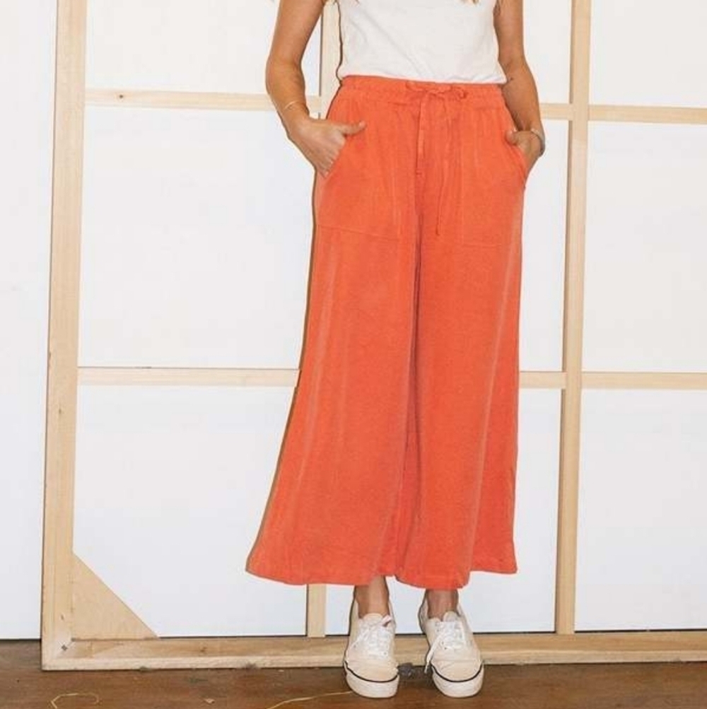 Back Beat Co Tencel Easy Pants in Coral size M NWT